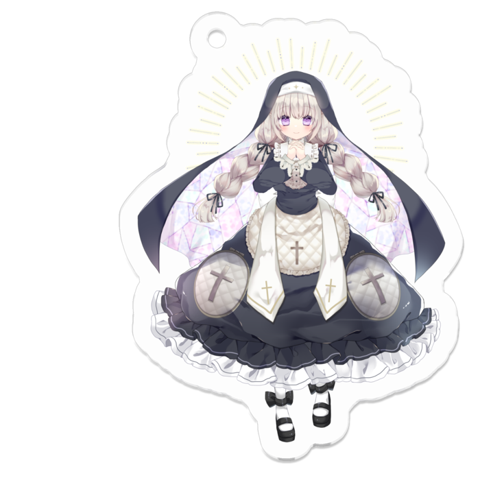 アクリルキーホルダー（コーティング） - 50 x 50 (mm)