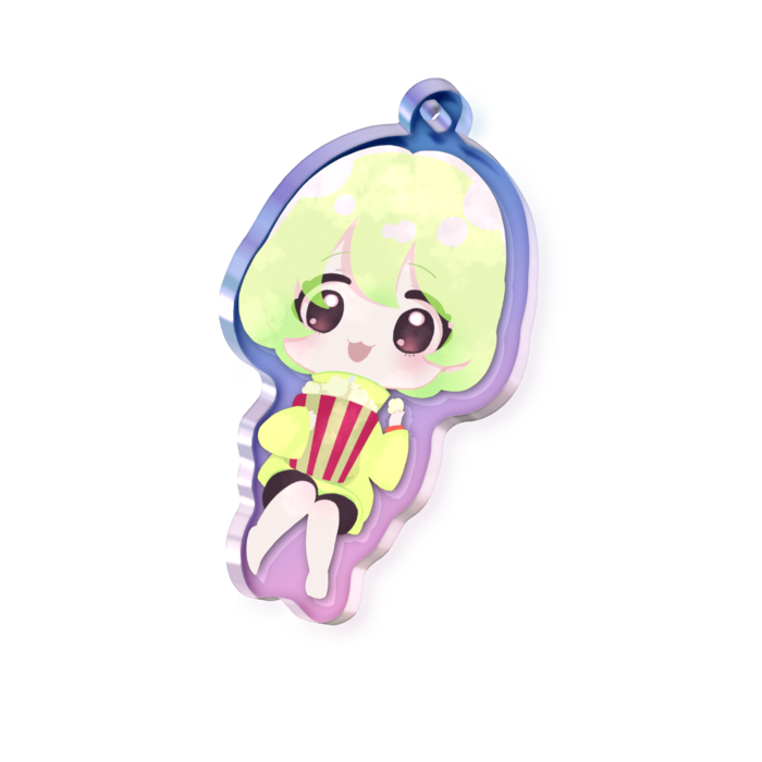 【キラキラ】ぽてちゃ(ポップコーン) - 50 × 50mm(1)