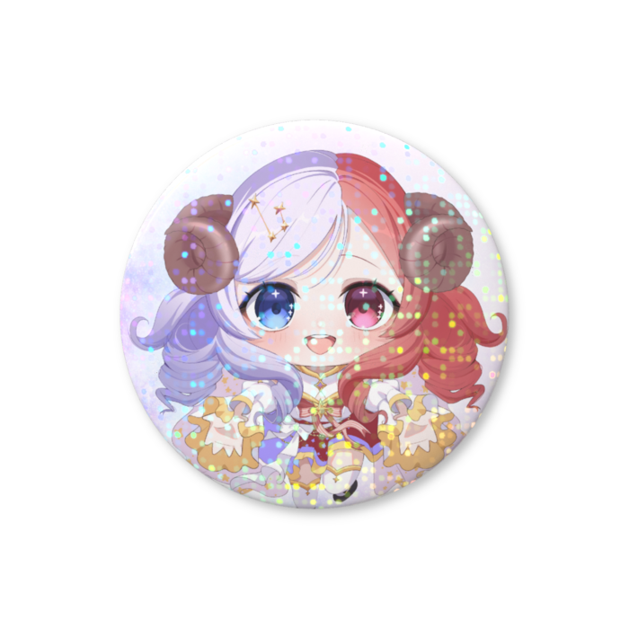 ホログラム缶バッジ - 44mm ミニキャラ