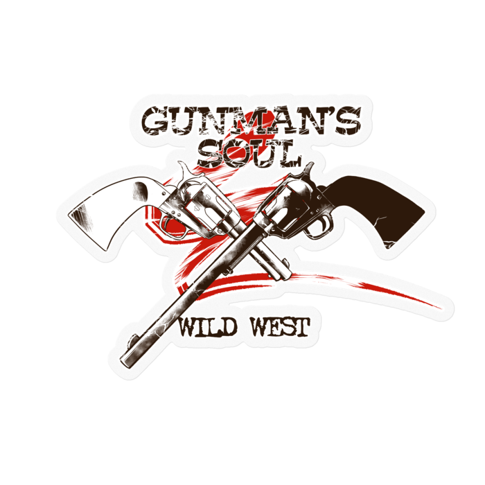 GUNMAN'S SOULステッカー型抜き　- 100 x 100 (mm)