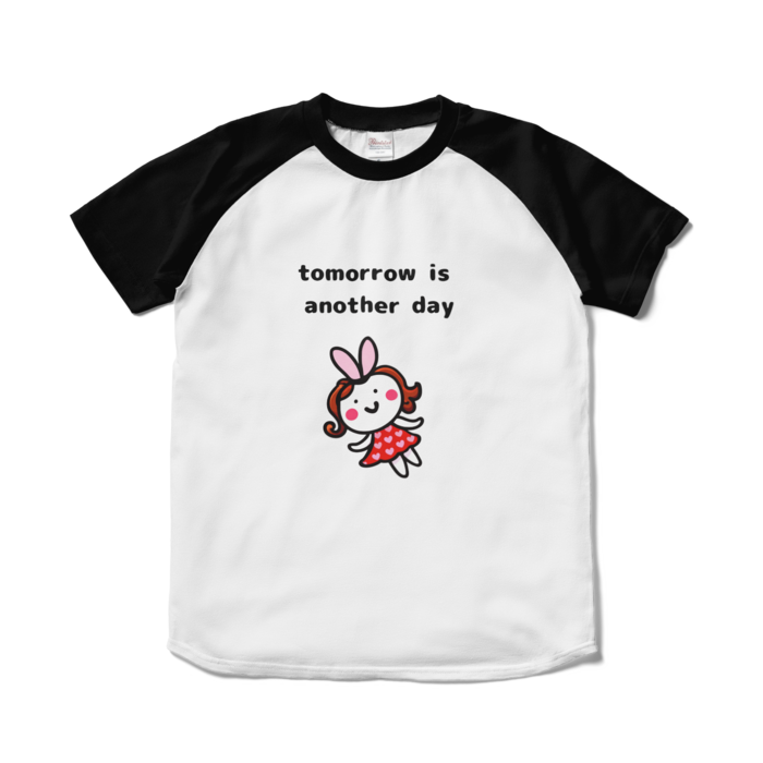ラグランTシャツ - S - ホワイト×ブラック