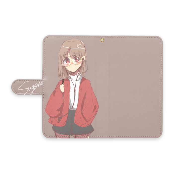 手帳型Androidケース - L - ストラップ穴 あり