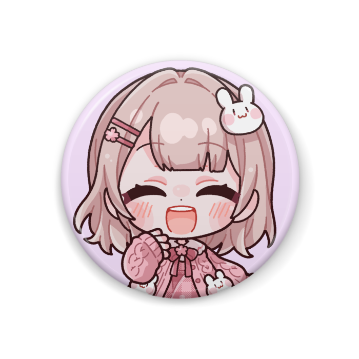 ななぽこ缶バッジ(SDキャラ:笑顔)44mm