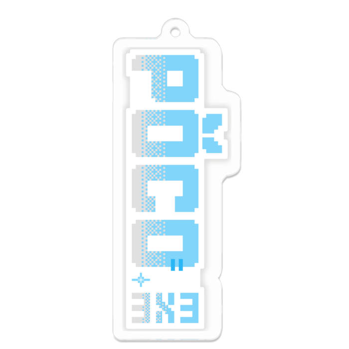 ロゴアクキー （水色）背景白