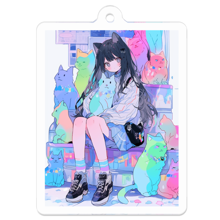 アクリルキーホルダー - 50 x 50 (mm)