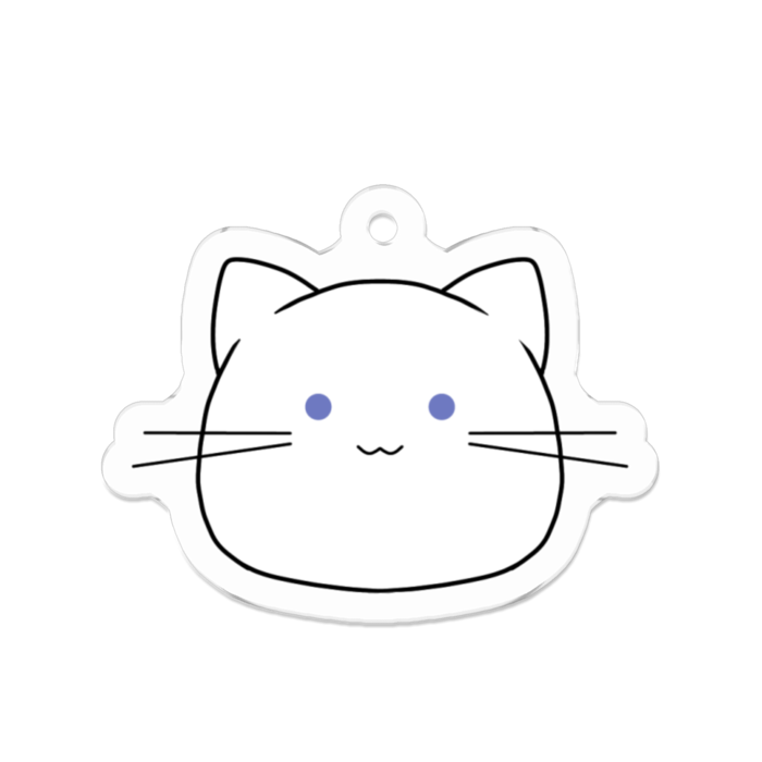 にゃんぷっぷーアクキー(白)