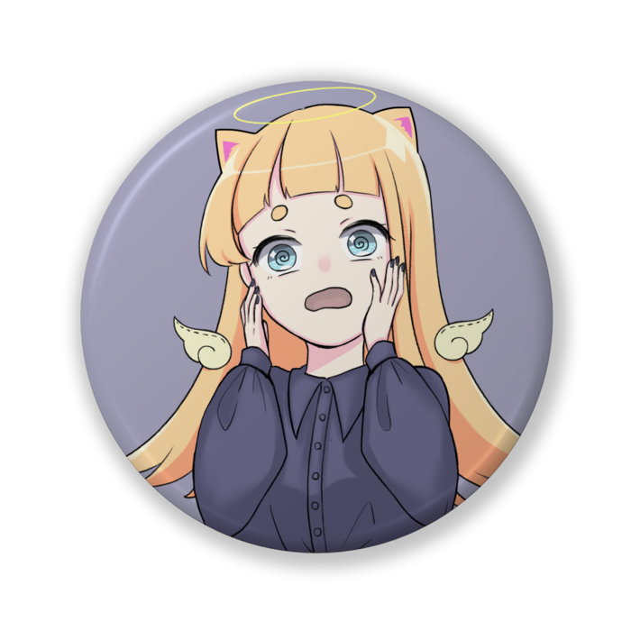 猫耳幼女缶バッジ(バリュー) - 32mm