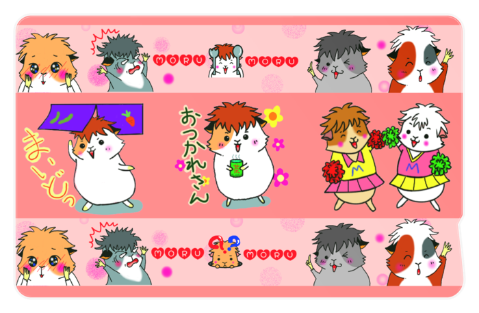 ICカードステッカー - 約85.7x53.9(mm) ピンク