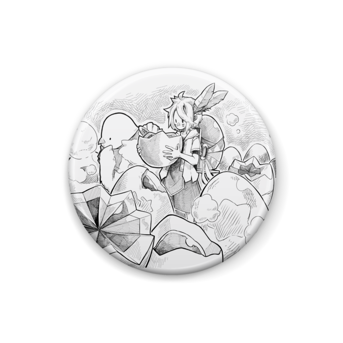 缶バッジ 小鳥族と卵のある食卓 25mm やぶつばめの止まり木 Booth 缶バッジ 小鳥族と卵のある食卓 25mm やぶつばめの止まり木 Booth