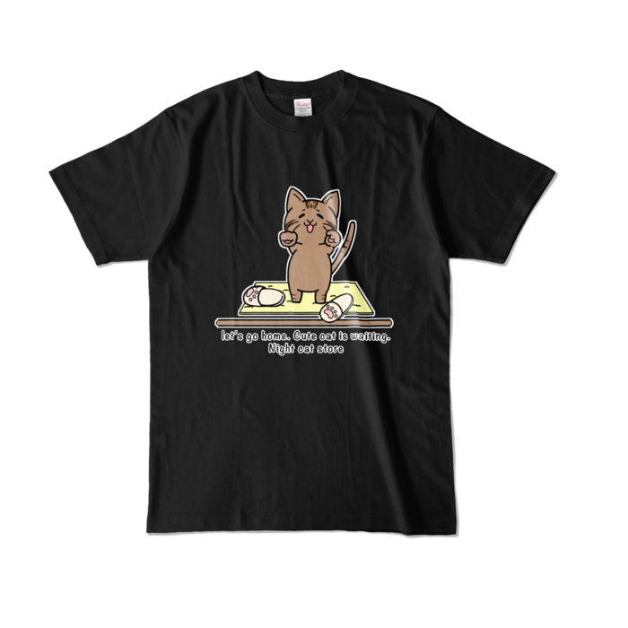 おかえり猫②Tシャツ - L - ブラック