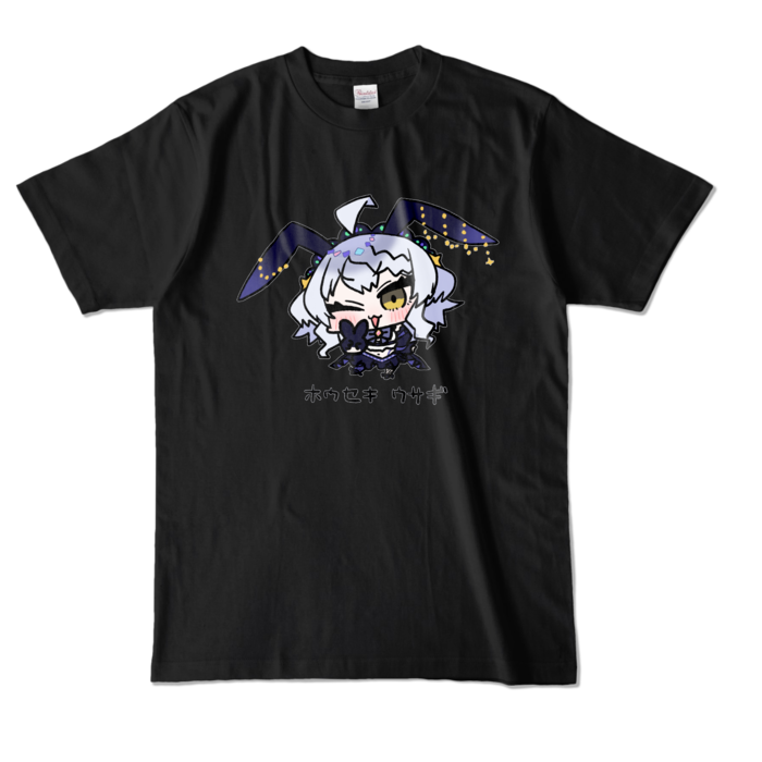 ホウセキウサギTシャツ - Lサイズ - 闇より深き漆黒 