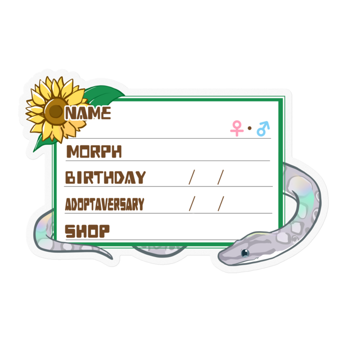 【🐍お名前ステッカー】コロニジ(アザン) ‐ひまわり(英語)