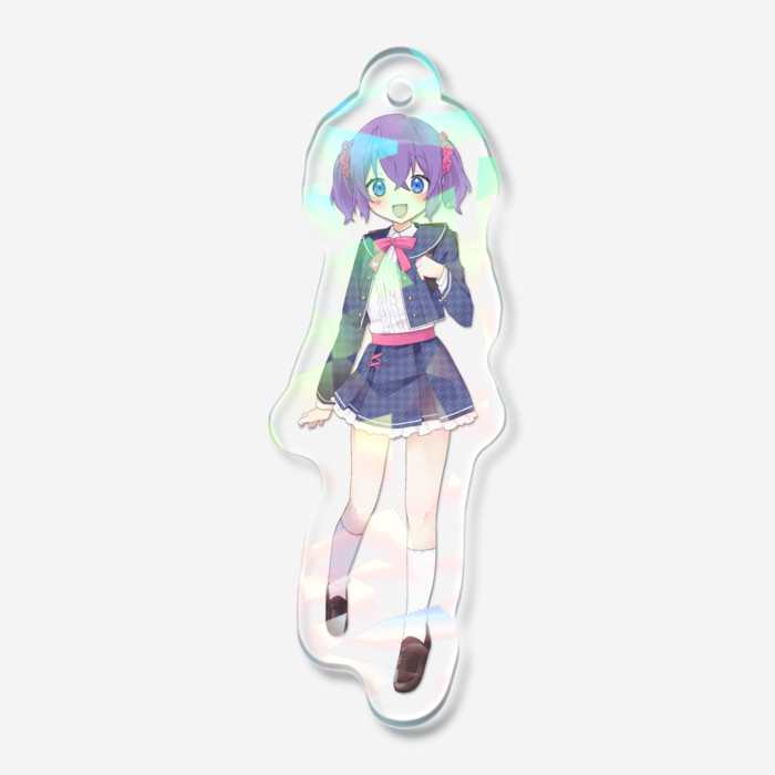 ホログラムアクリルキーホルダー - 50 × 50mm