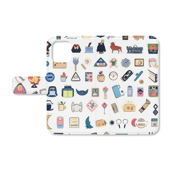 手帳型iPhoneケース - iPhone12 mini - ストラップ穴 あり