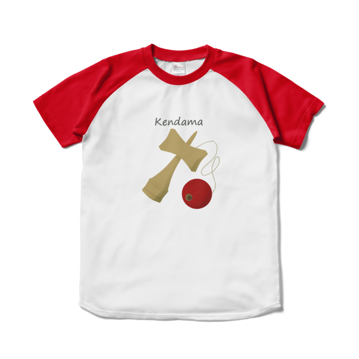ラグランTシャツ - S - ホワイト×レッド