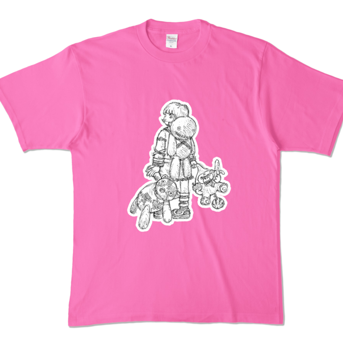カラーTシャツ - XL - ピンク (濃色)