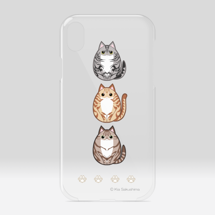 シマころねこクリアiPhoneケース - iPhone XR