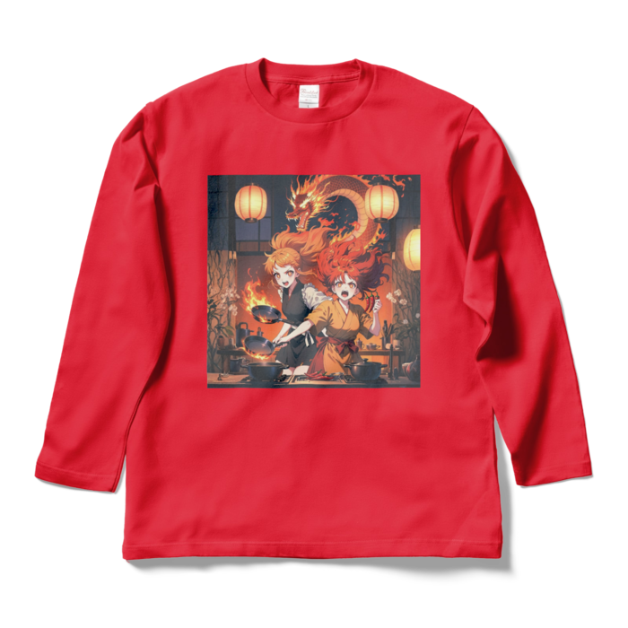 ロングスリーブTシャツ - L - レッド