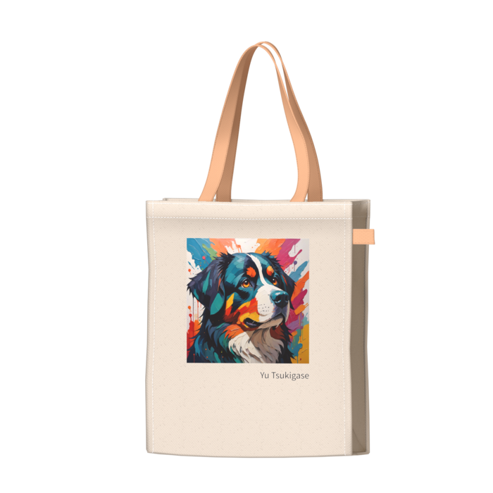 ツートンカラーバッグ - オレンジ - W34 × H41 × D14cm