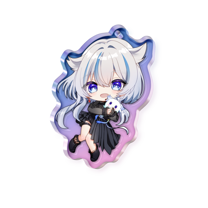 オーロラアクリルキーホルダー - 50 × 50mm