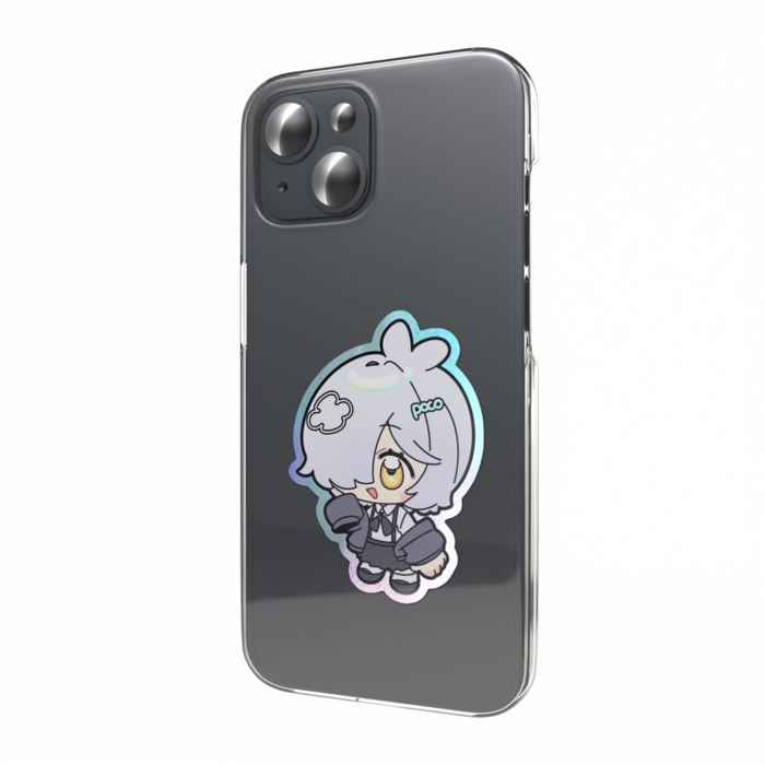 ミニぽこオーロラスマホステッカー 