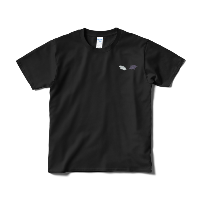 胸元ワンポイントTシャツ - S - ブラック