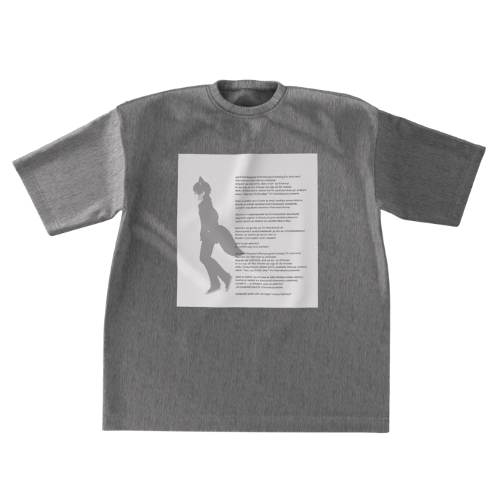 ビッグシルエットTシャツ - XL - ミックスグレー