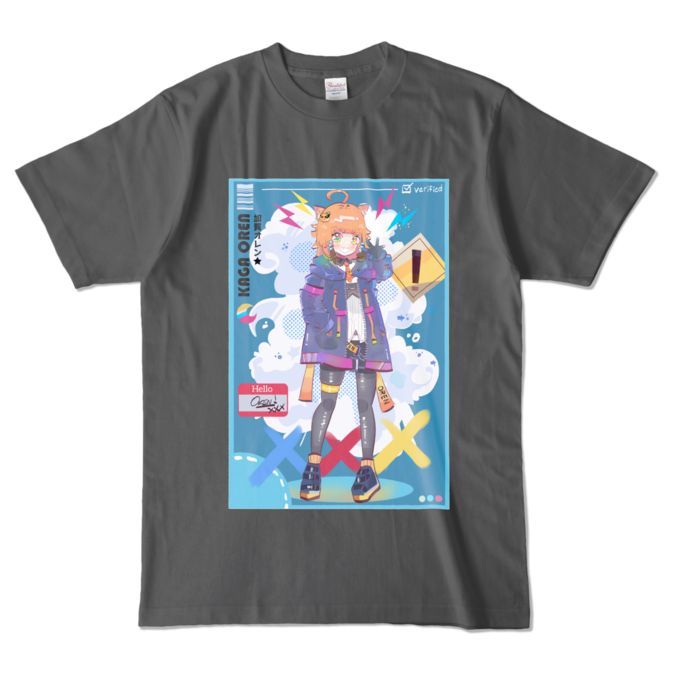 カラーTシャツ - L - チャコール (濃色)