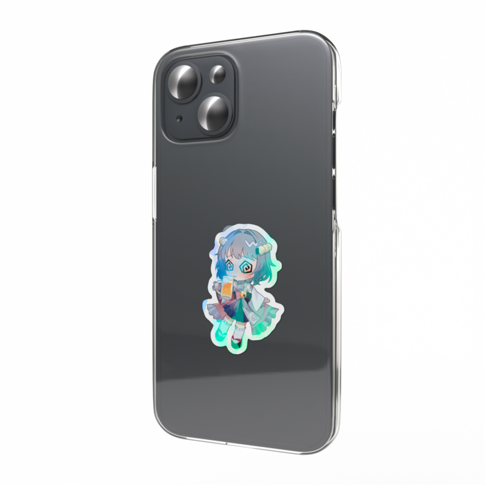 ホログラムスマホステッカー - 目グルグル