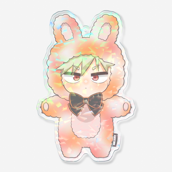 爆豪勝己 ホログラムアクリルキーホルダー - 100 × 100mm