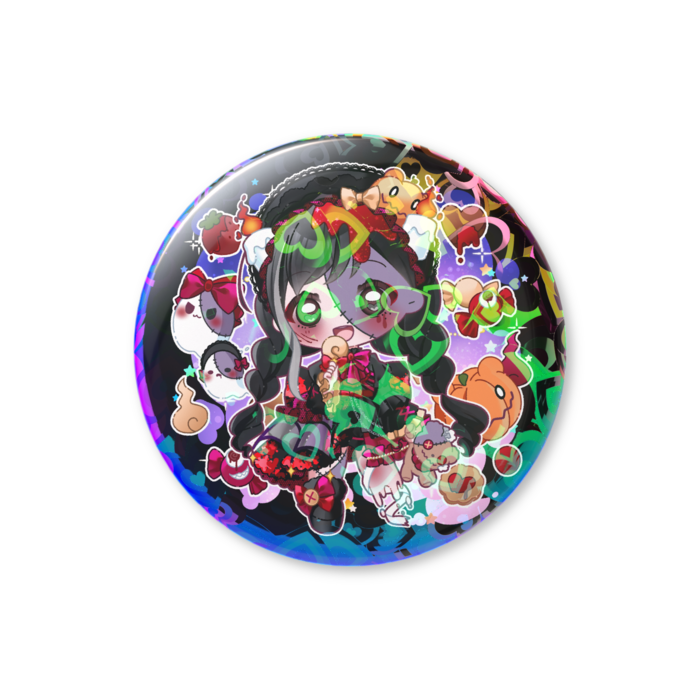 ハートホログラム缶バッジ - 44mm