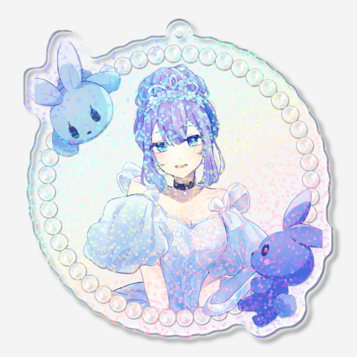 ホログラムアクリルキーホルダー - 70 × 70mm