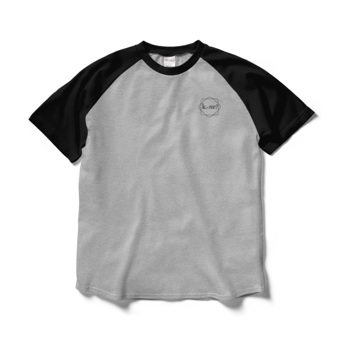 ラグランTシャツ - L - 杢グレー×ブラック