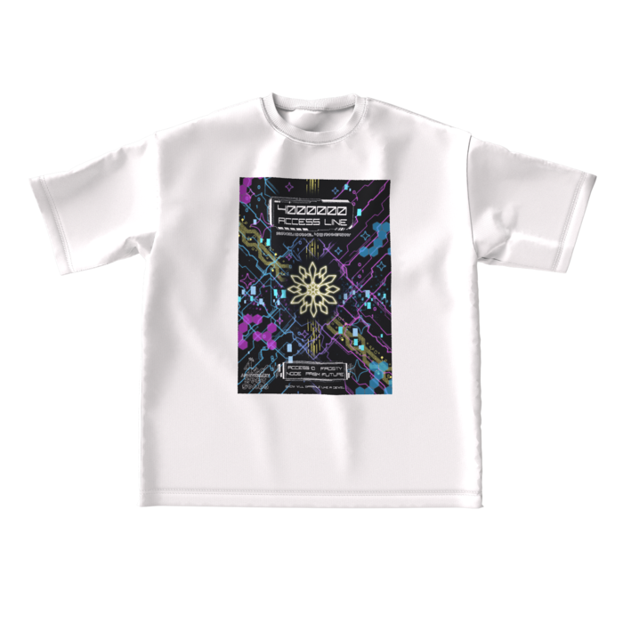 【ホワイト・Lサイズ】ビッグシルエットTシャツ