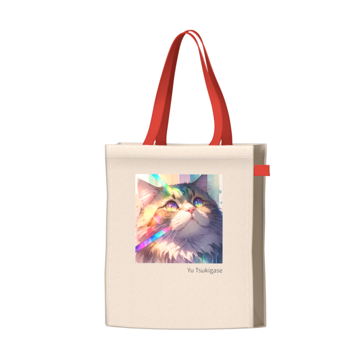 ツートンカラーバッグ - レッド - W34 × H41 × D14cm