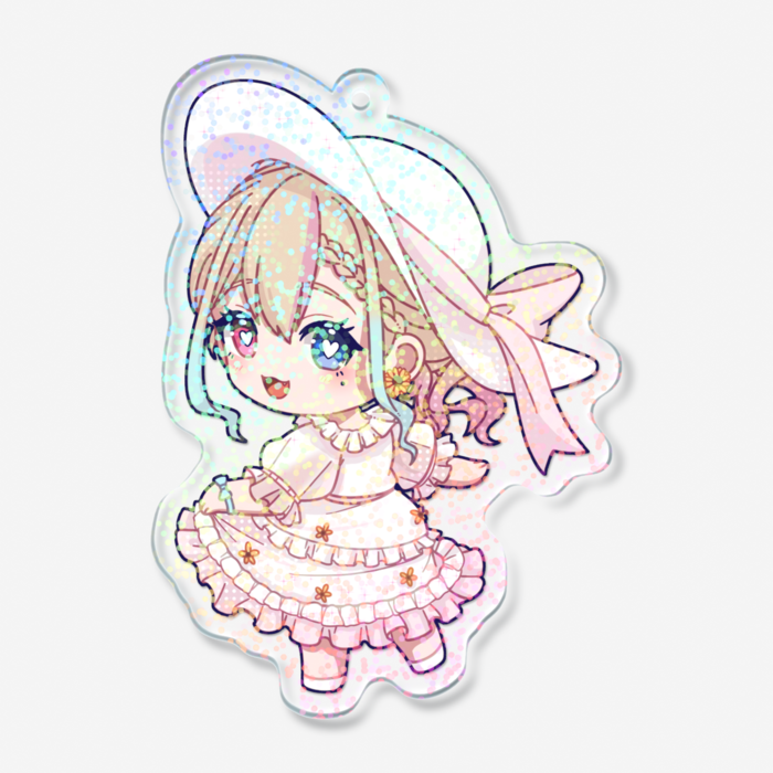 ホログラムアクリルキーホルダー - 70 × 70mm