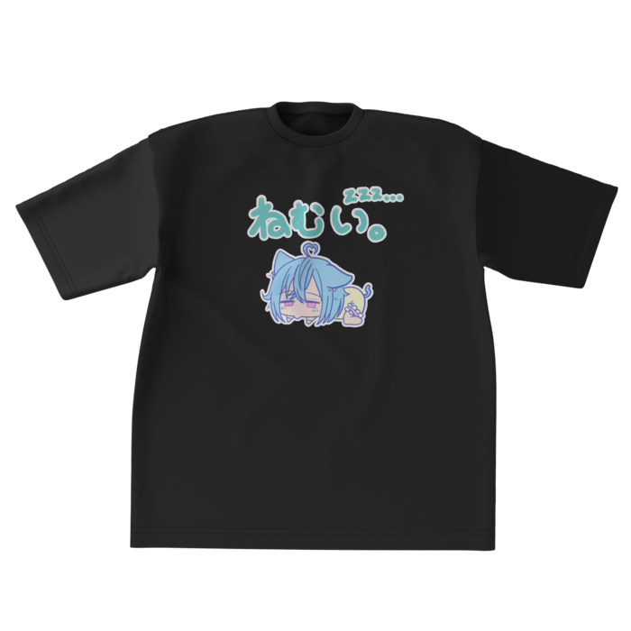 ビッグシルエットTシャツ - XL - 正面　黒