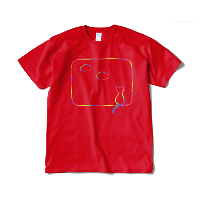 Tシャツ(カラフル) - XL - レッド