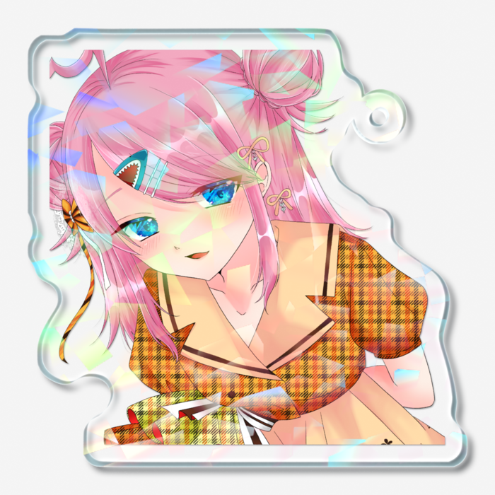 ホログラムアクリルキーホルダー - 50 × 50mm