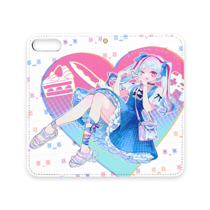 手帳型iPhoneケース（ベルトなし） - iPhone 7 Plus / 8 Plus - ストラップ穴 あり