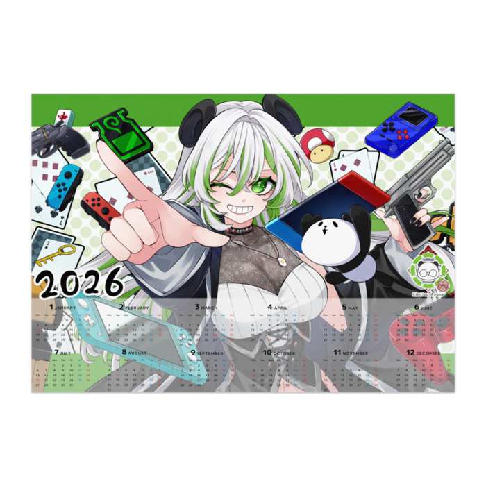 カレンダー：B2（521㎜ x 734㎜）