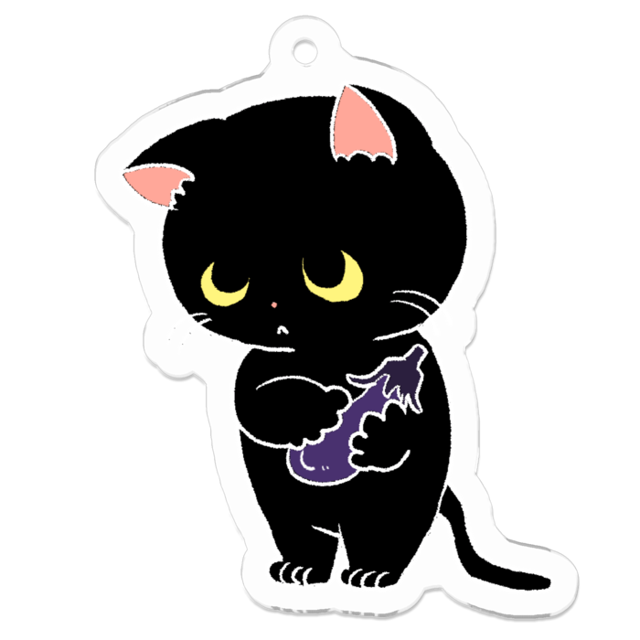 黒猫・50 x 50 (mm)