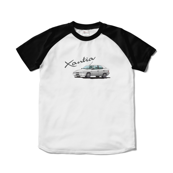 ラグランTシャツ - S - ホワイト×ブラック