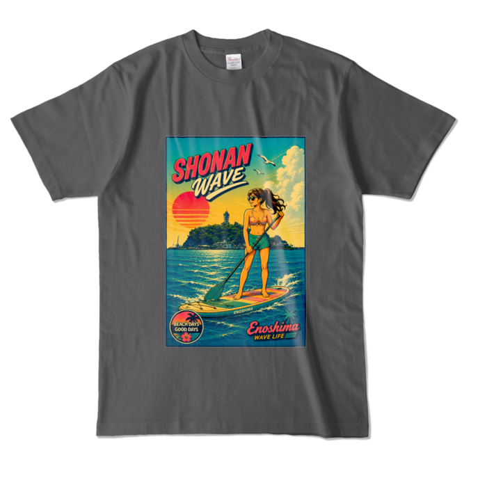 カラーTシャツ - L - チャコール (濃色)