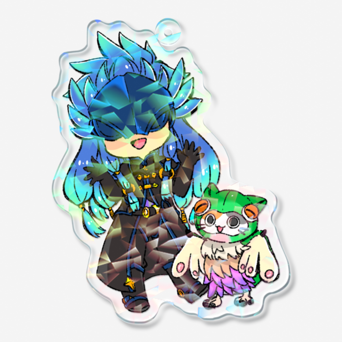 ホログラムアクリルキーホルダー - 70 × 70mm