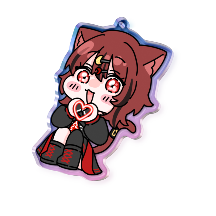 オーロラアクリルキーホルダー - 70 × 70mm