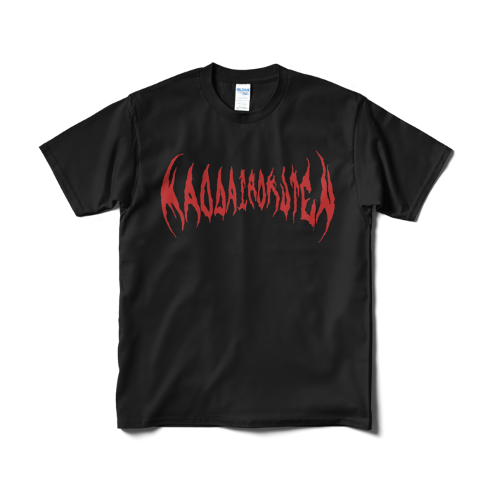 Tシャツ（短納期） - M - 黒地×赤ロゴ