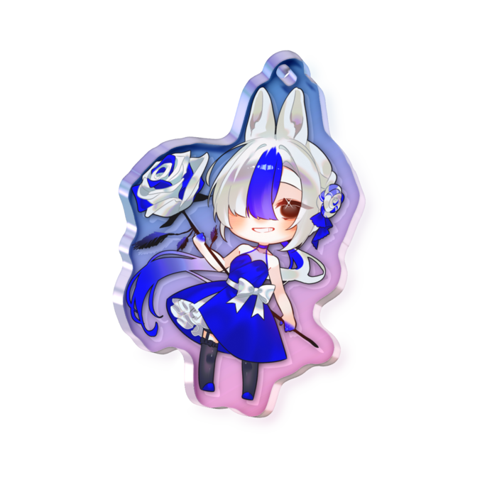 オーロラアクリルキーホルダー - 50 × 50mm