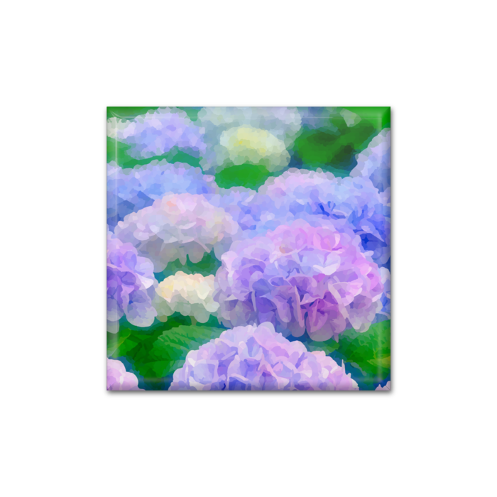 缶バッジ - 四角形40mm水彩風