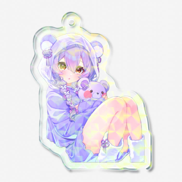 ホログラムアクリルキーホルダー - 50 × 50mm